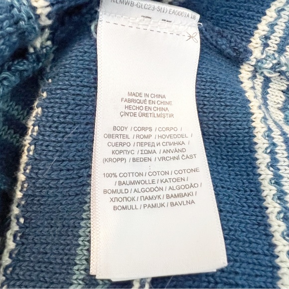 Lauren by Ralph Lauren, striped fringe, trim sleeve, Indian sweater, size L - Picture 11 of 12